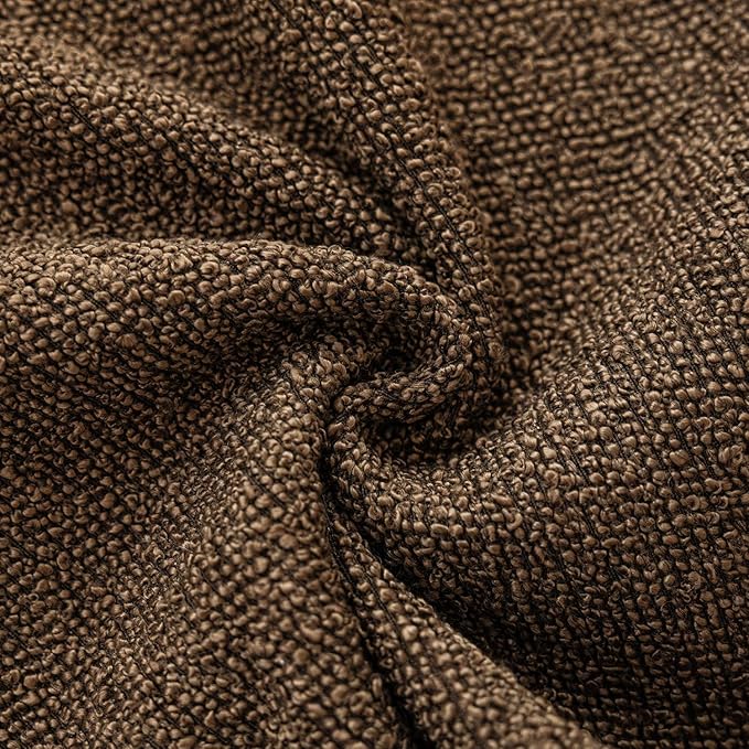 Foindtower Decorative Textured Boucle Throw Pillow Covers Accent Solid Pillow Cases Neutral Soft Cozy Couch Cushion Case for Chair Sofa Bedroom Living Room Home Decor 20x20 Inch,1PC,Chocolate