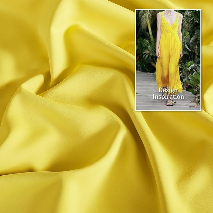 DUALIFE Yellow Blackout Solid Curtains - Room Darkening Grommet Drapes Bright Yellow Color Small Window Curtains for Kids Room, 2 Panels Sets (38 x 45 Inches Long, Illuminating Yellow