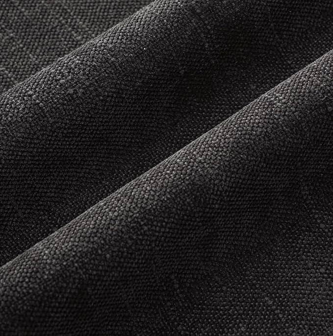 MIULEE Pack of 2 Decorative Throw Pillow Covers Soft Chenille Throw Pillows Solid Textured Euro Cushion Covers for Couch Sofa Bedroom Living Room 22x22 Inch, Black