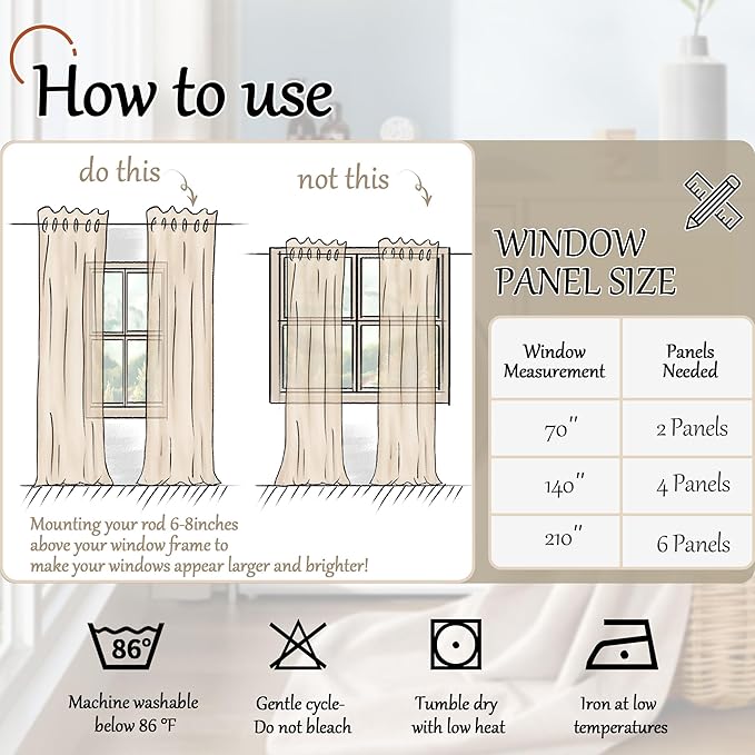 Lajode Sage Green Blackout Curtains for Bedroom - Linen Curtains 90 Inch Length Thermal Insulated Privacy Burlap Boho Window Drapes for Living Room Scandi Farmhouse Dining, 2 Panels, Each 52" Wide