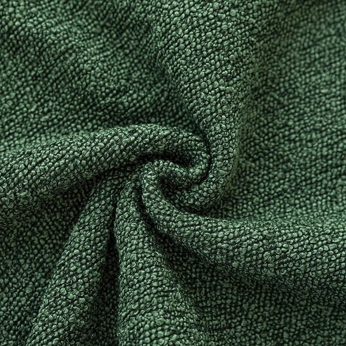 Foindtower Decorative Textured Boucle Throw Pillow Covers Accent Solid Pillow Cases Neutral Soft Cozy Couch Cushion Case for Chair Sofa Bedroom Living Room Home Decor 18x18 Inch,1PC,Pine Green