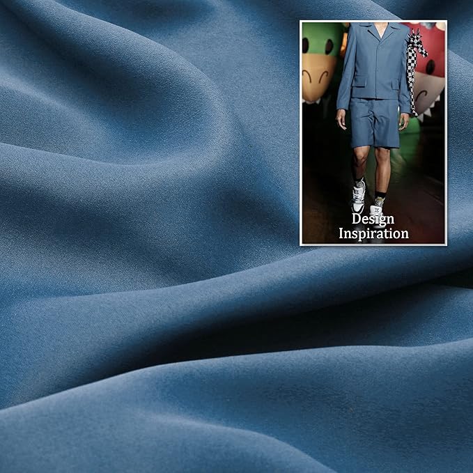 DUALIFE Midnight Blue Curtains 63 Inch Length for Boys Kids Room 2 Panel, Grommet Boho Curtains for Bedroom, Dark Denim Blue, 42 by 63 Inch
