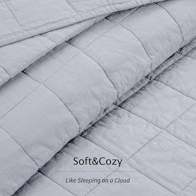 100% Cotton Quilt Sets Cal King Size - Soft Lightweight Quilt Bedding Set for Bedroom Decor-Bedspread in Geometric Pattern with 2 Pillow Shams for All Season, 110x120 inches