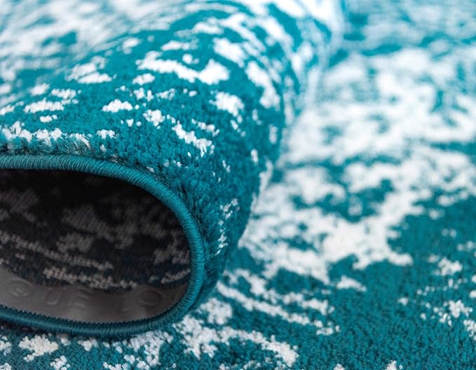 Rugs.com Arlington Collection Rug – 3' x 5' Turquoise Medium-Pile Rug Perfect for Living Rooms, Large Dining Rooms, Open Floorplans