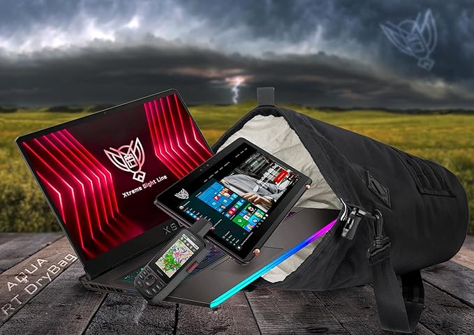 Xtreme Sight Line ~ AQUA RT Faraday Dry Bag~ Water-Proof Faraday Dry Bag for Laptops, Tablets, and Mid-Size Electronics ~ Tracking/Hacking Defense ~ Coyote Brown
