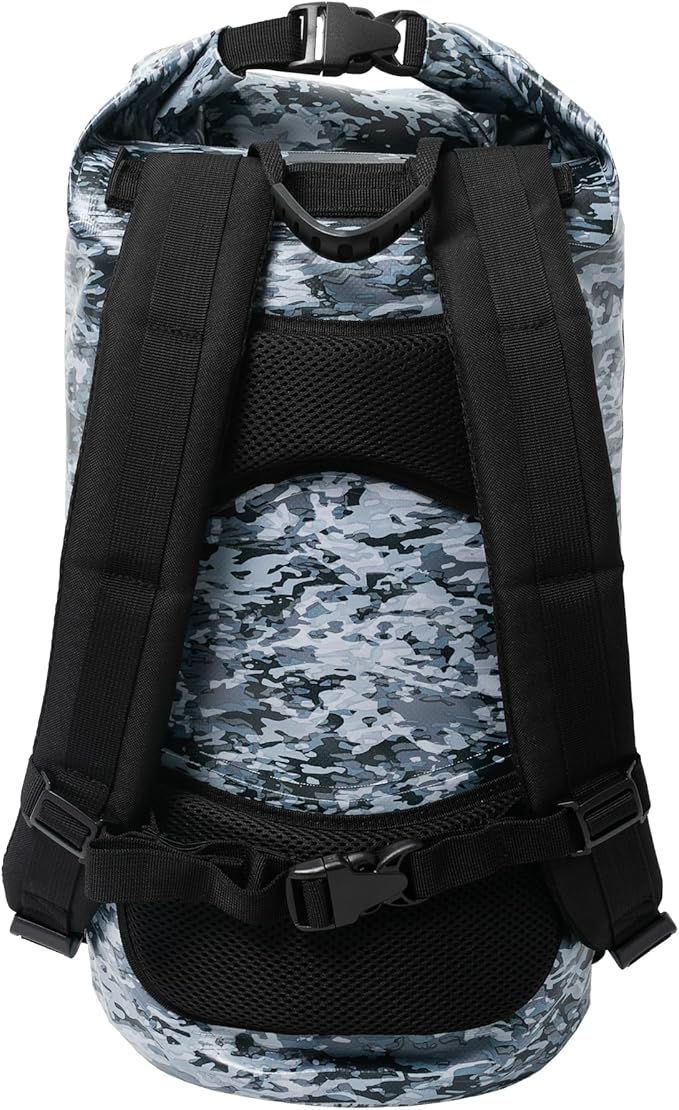geckobrands Hydroner 20L Waterproof Dry Bag Backpack – Lightweight Roll-Top Bag with Clear Phone Pouch for Outdoor Activities