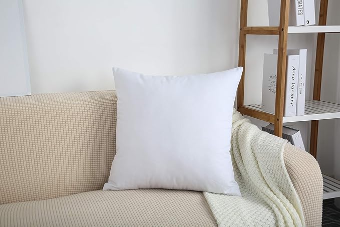 TangDepot Handmade Decorative Solid 100% Cotton Canvas Throw Pillow Covers /Pillow Shams, (16" x16" , White, 1 Count (Pack of 1))