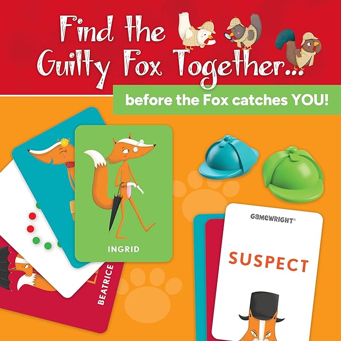 OUTFOXED, A CLASSIC WHO DUNNIT GAME FOR PRESCHOOLERS, 4 players