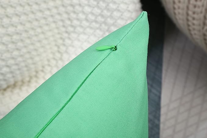 TangDepot Handmade Decorative Solid 100% Cotton Canvas Throw Pillow Covers/Cushion Covers, 45 Colors Available - (26" x 26" , Mint Green, 1 Count (Pack of 1))
