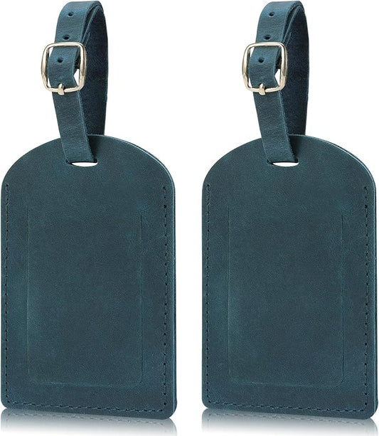 Ringsun Leather Luggage Tag for Suitcases ID Tags Bag Tags for Luggage (2 Pack)