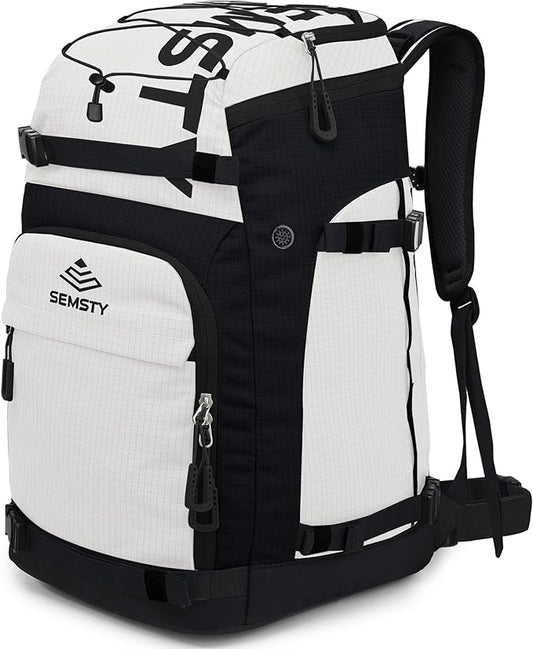 Ski Boot Bag, 55L/70L Waterproof Ski and Snowboard Boots Travel Backpack for Skis, Snowboard, Ski Helmet, Goggles, Gloves & Accessories
