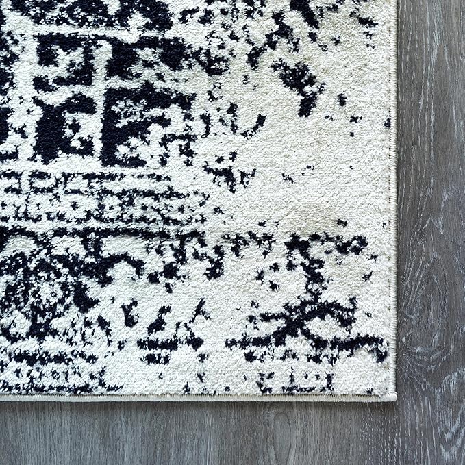 Rugs.com Arlington Collection Rug – 6' x 9' Blue Medium-Pile Rug Perfect for Living Rooms, Large Dining Rooms, Open Floorplans