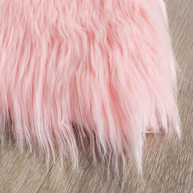 SAFAVIEH Faux Sheep Skin Collection Runner Rug - 2'6" x 6', Pink, Silken Glam Design, Non-Shedding & Easy Care, 2.35-inch Thick Ideal for High Traffic Areas in Living Room, Bedroom (FSS115G)