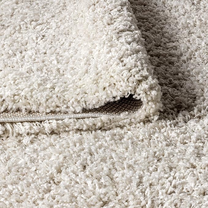 JONATHAN Y Mercer Shag Plush Tassel Cream Runner Rug, 2x8, Contemporary, Modern, Easy-Cleaning for Living Room, Bedroom, Kitchen, Pet Friendly, Non-Shedding (MCR100D-28)
