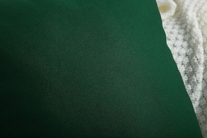 TangDepot Handmade Decorative Solid 100% Cotton Canvas Throw Pillow Covers/Cushion Covers, 45 Colors Available - (18" x18" , Deep Green, 2 Count (Pack of 1))