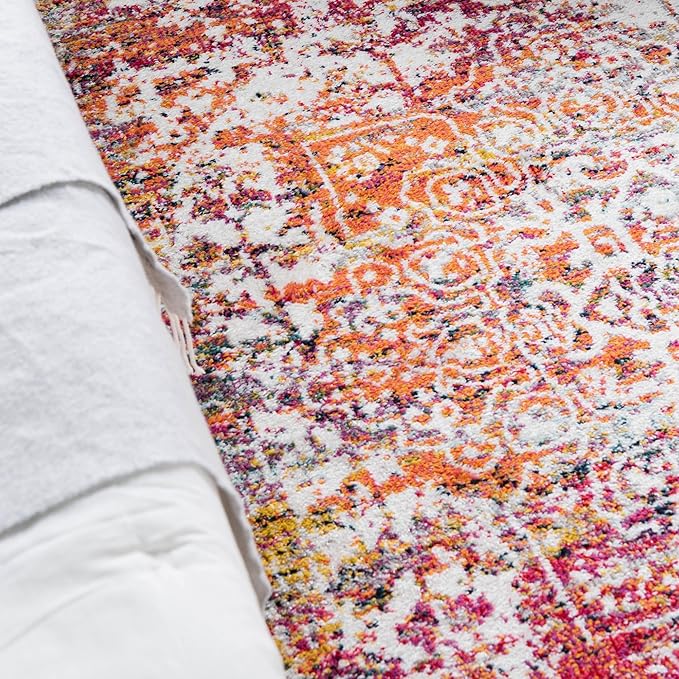 Rugs.com Arlington Collection Rug – 7x10 Oval Multi Medium-Pile Rug Perfect for Living Rooms, Large Dining Rooms, Open Floorplans