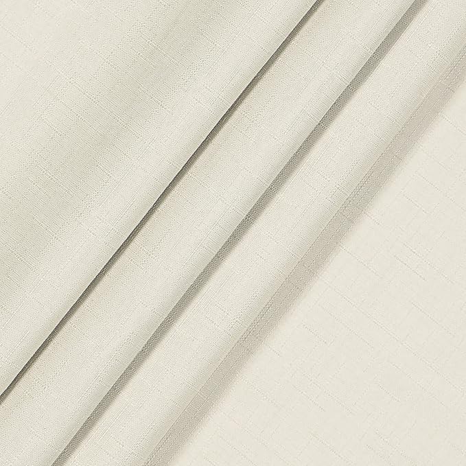 Eclipse Kendall Solid Textured Blackout Thermal Insulated Lining Grommet Window Curtain for Bedroom (1 Panel), 42 in x 54 in, Ivory