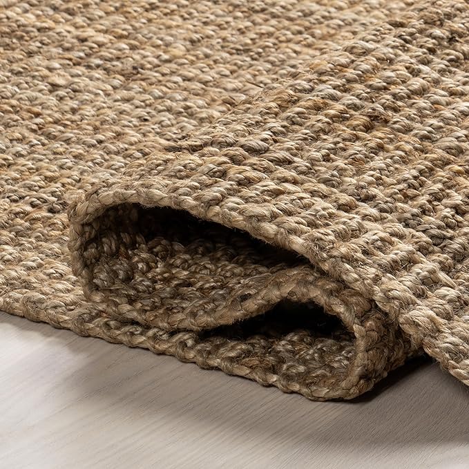 Nuloom Daniela Natural, 5' x 7'6", Handmade, Jute, Tassel, Soft and Textured, High Traffic, Stain Resistant, Easy Clean, Durable Area Rug for Bedroom, Living Room, Dining Space, Foyer, Entryway