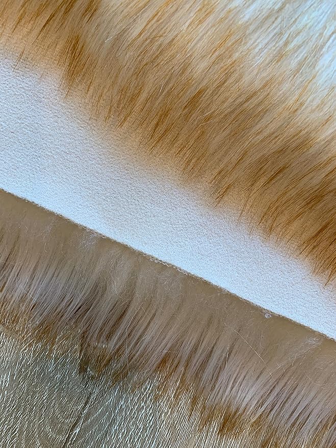 LAMBZY Faux Sheepskin Super Soft Hypoallergenic Silky Shag Rug for Living Room, Kids Room, Sofa (Quarto 4 Pelts 4'x6', White/Brown Tips)