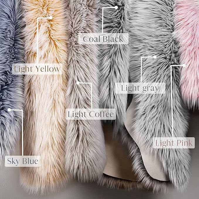 Ashler faux fur rug, Fluffy Shaggy Area Rug Ultra Soft 2 x 3 Feet Sheepskin Fur Rug, Frosted Bottom Pink Fuzzy Rug Machine Washable Shag Rug, Nursery Decor Throw Rugs for Bedroom, Living Room