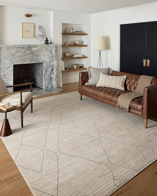 Loloi Darby Collection DAR-03 Sand/Charcoal 11'-6" x 15' Area Rug