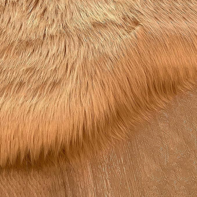 LAMBZY High Pile Super Fluffy Soft Faux Sheepskin Rug | Faux Sheepskin Rugs for Living Room Playroom Bedroom | Classic Super Soft to Touch Rug (5'x8', Beige)