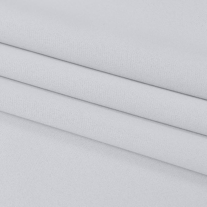DUALIFE Greyish White Curtains 63 Inches Long Thermal Insulated Room Darkening Window Drapes for Living Room Blackout Curtain Panels for Bedroom 42x63 Inch Length 2 Panels
