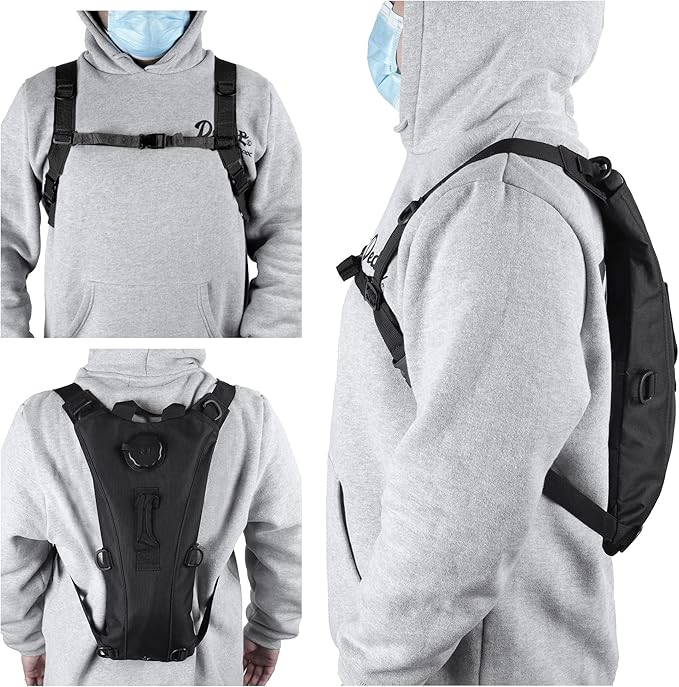 Outplea Tactical Rave Hydration Backpack with 3L Water Bladder for Men, Small Water Backpack for Hiking