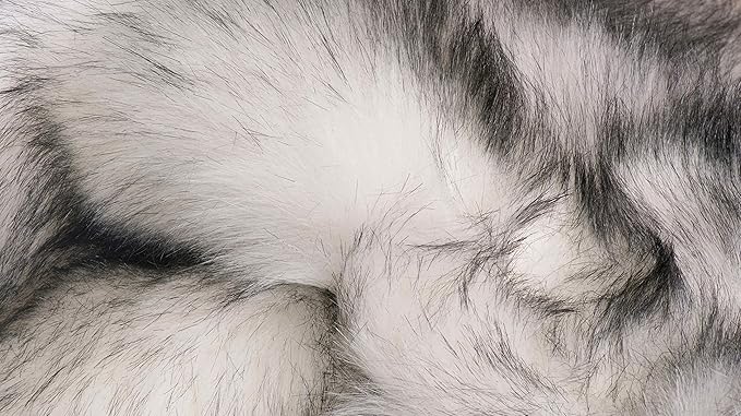 Luxe Gordon Faux Fur Rug with Soft and Fluffy Pile | Machine Washable Living Room Rug with Anti-Slip Backing | Cruelty-Free Area Rugs for Office or Bedroom, Gradient Grey, 5 ft x 6 ft