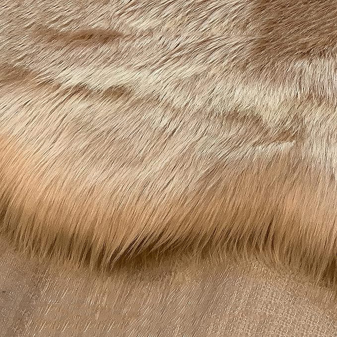 LAMBZY High Pile Super Fluffy Soft Faux Sheepskin Rug | Faux Sheepskin Rugs for Living Room Playroom Bedroom | Classic Super Soft to Touch Rug (9'x12', Beige)