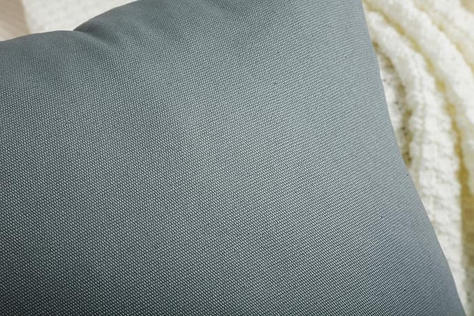 TangDepot Handmade Decorative Solid 100% Cotton Canvas Throw Pillow Covers/Pillow Shams, (20" x20" , Steel Grey, 1 Count (Pack of 1))