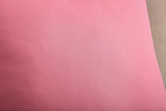 TangDepot Handmade Decorative Solid 100% Cotton Canvas Throw Pillow Covers/Cushion Covers, 45 Colors Available - (16"x16" 2 Pieces, Pink), 2 Count (Pack of 1)