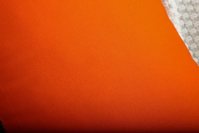 TangDepot Handmade Decorative Solid 100% Cotton Canvas Throw Pillow Covers/Pillow Shams, (12"x18", Orange)