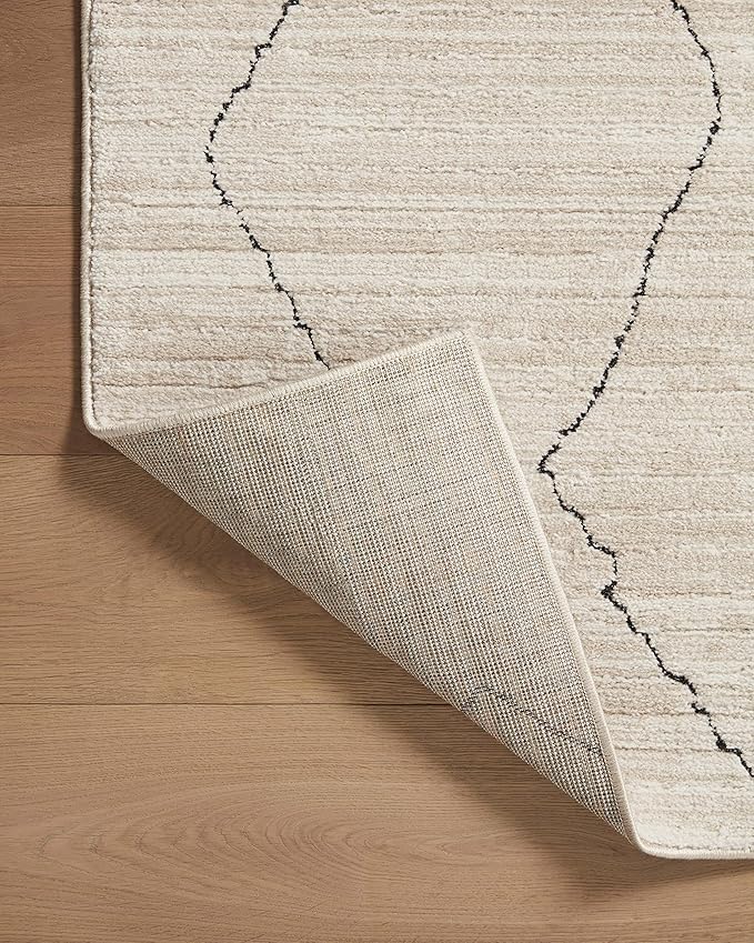 Loloi Darby Collection DAR-03 Sand/Charcoal 4'-0" x 6'-0" Accent Rug