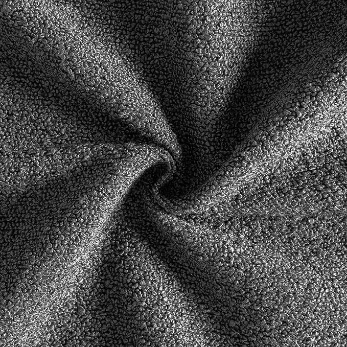 MIULEE 20x20 Inch Decorative Pillow Covers for Couch Bed Set of 2 Textured Boucle Neutral Winter Throw Pillows Dark Gray Accent Solid Cushion Pillowcases Sofa Livingroom Home Decor