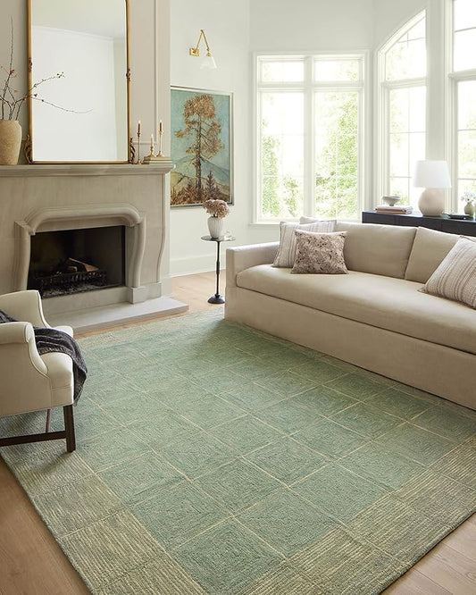 Loloi Chris Loves Julia Francis Collection FRA-02 Green/Natural 11'-6" x 15' Area Rug