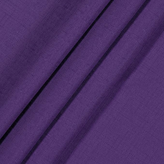 ECLIPSE Kendall Modern Blackout Thermal Rod Pocket Window Curtain for Bedroom or Living Room (1 Panel), 42" x 95", Purple