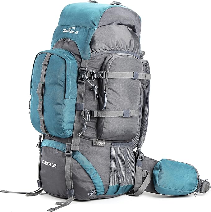 Tripole Walker 65 Litres Rucksack | Internal Frame With Metal Rod | Rain Cover | Bottom Opening | Laptop Section