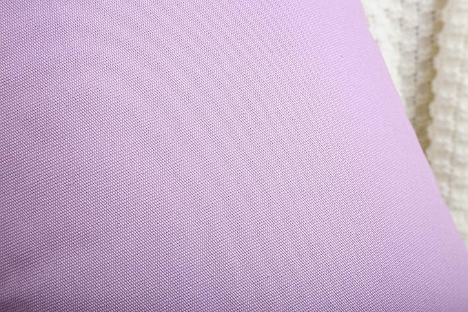 TangDepot Cotton Solid Throw Pillow Covers, 22" x 22" , Light Purple Lavende, 1 Count (Pack of 1)