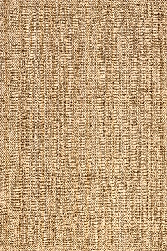 Nuloom Ashli Hand Woven, Natural, 9'6" x 13'6", Farmhouse, Jute, Soft and Textured, High Traffic, Stain Resistant, Easy Clean, Durable Area Rug for Bedroom, Living Room, Dining, Den, Foyer, Entryway