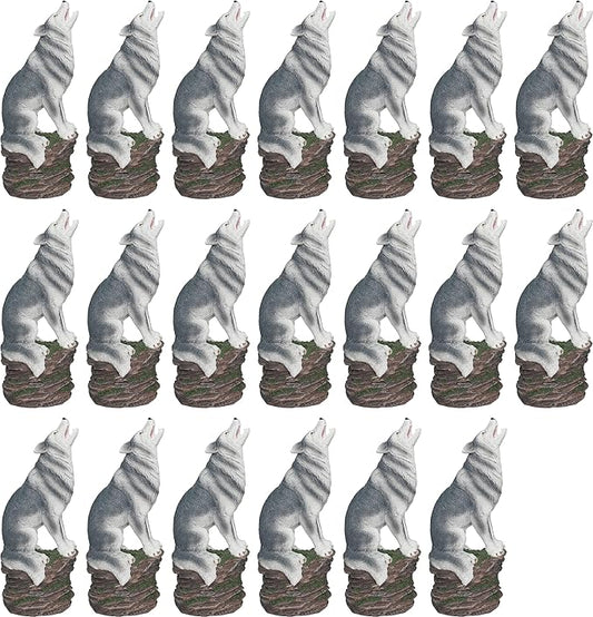 Hosley 20pk Bulk Buy Resin Wolf Decor Statue/Incense Cone Burner Smoking Wolf Holder12 Inch High Ideal for Spa and Aromatherapy Suggested for use with Hosley Brand Incense