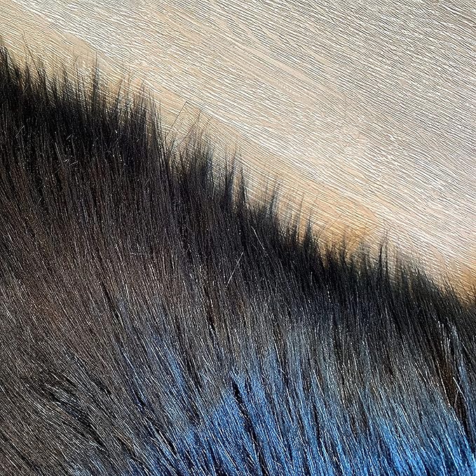 LAMBZY High Pile Super Fluffy Soft Faux Sheepskin Rug | Faux Sheepskin Rugs for Living Room Playroom Bedroom | Classic Super Soft to Touch Rug (4'x6', Black)