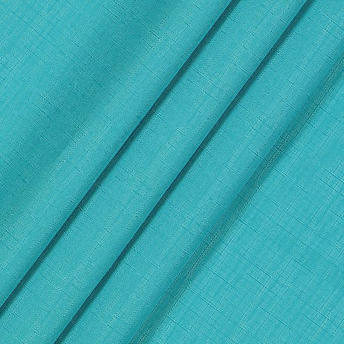 ECLIPSE Kendall Modern Blackout Thermal Rod Pocket Window Curtain for Bedroom or Living Room (1 Panel), 42" x 84", Turquoise